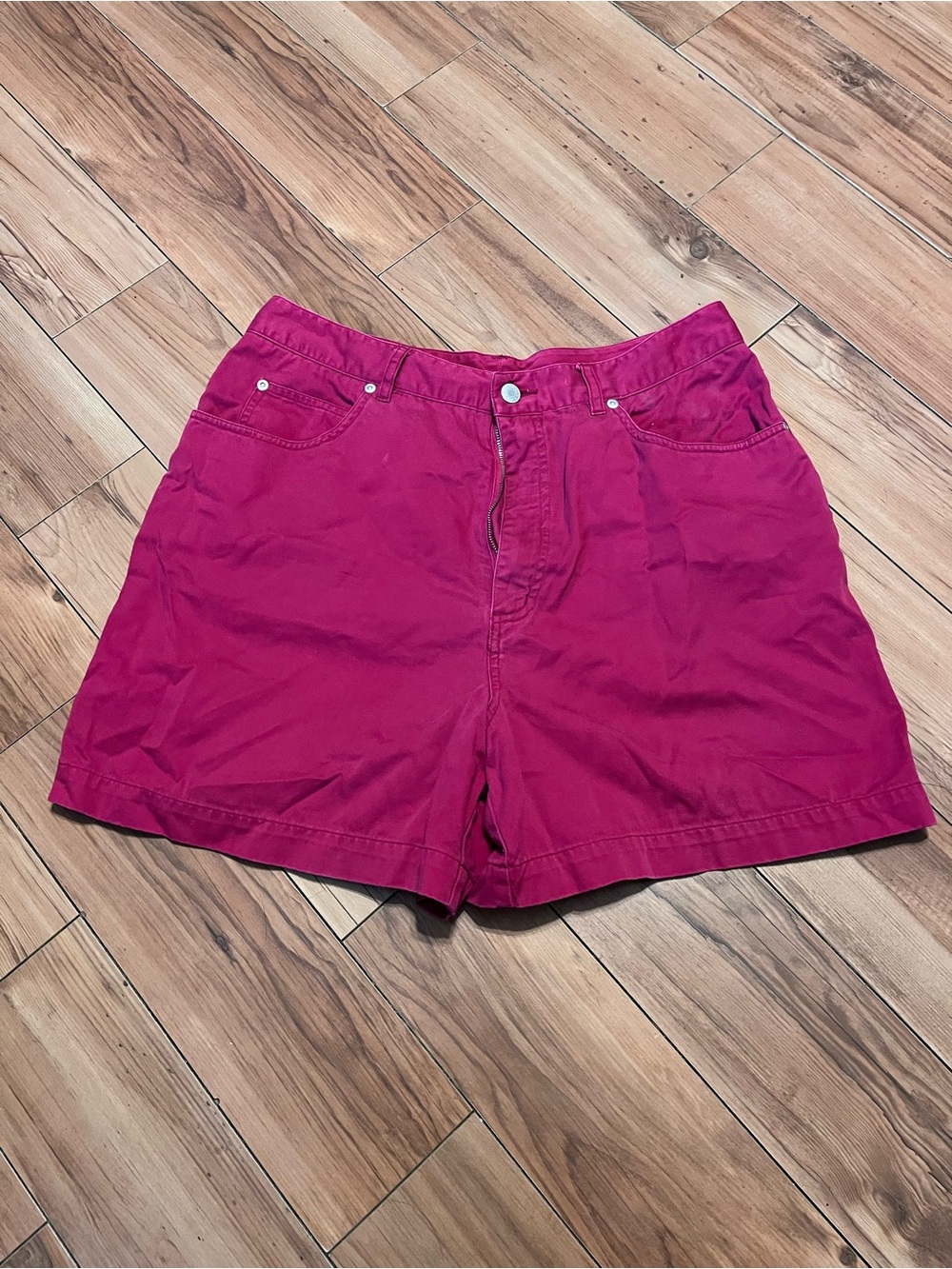 Talbots Women's Bright Pink Cotton Bermuda Shorts